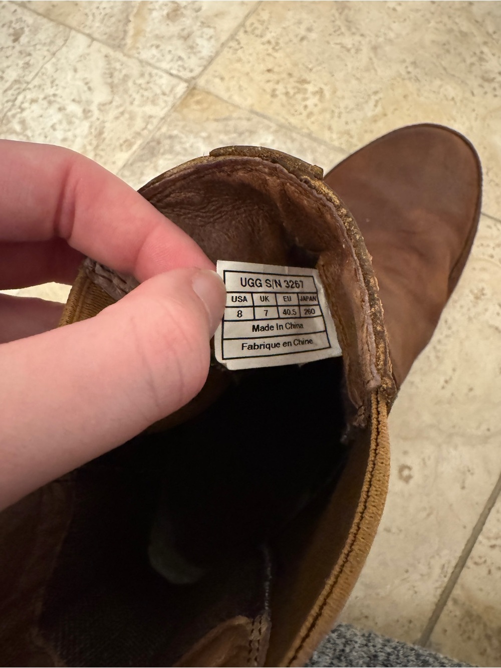 Men’s UGG Leather Chelsea Boots – Size 8 - Picture 6 of 6